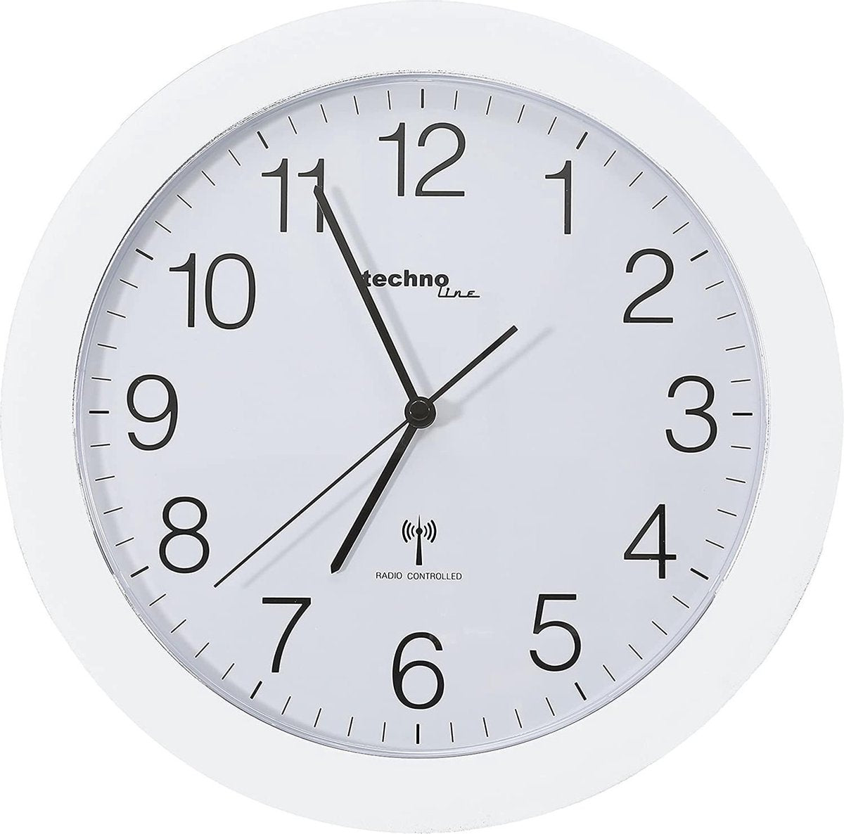 Technoline wt 8000 blanco - reloj de pared - analógico - redondo - ventana de plástico - visualización de la hora radiocontrolada - blanco