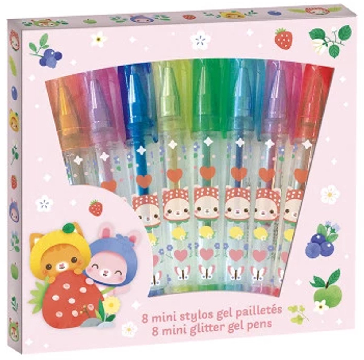 Janod - Papeterie - 8 mini penne glitterate