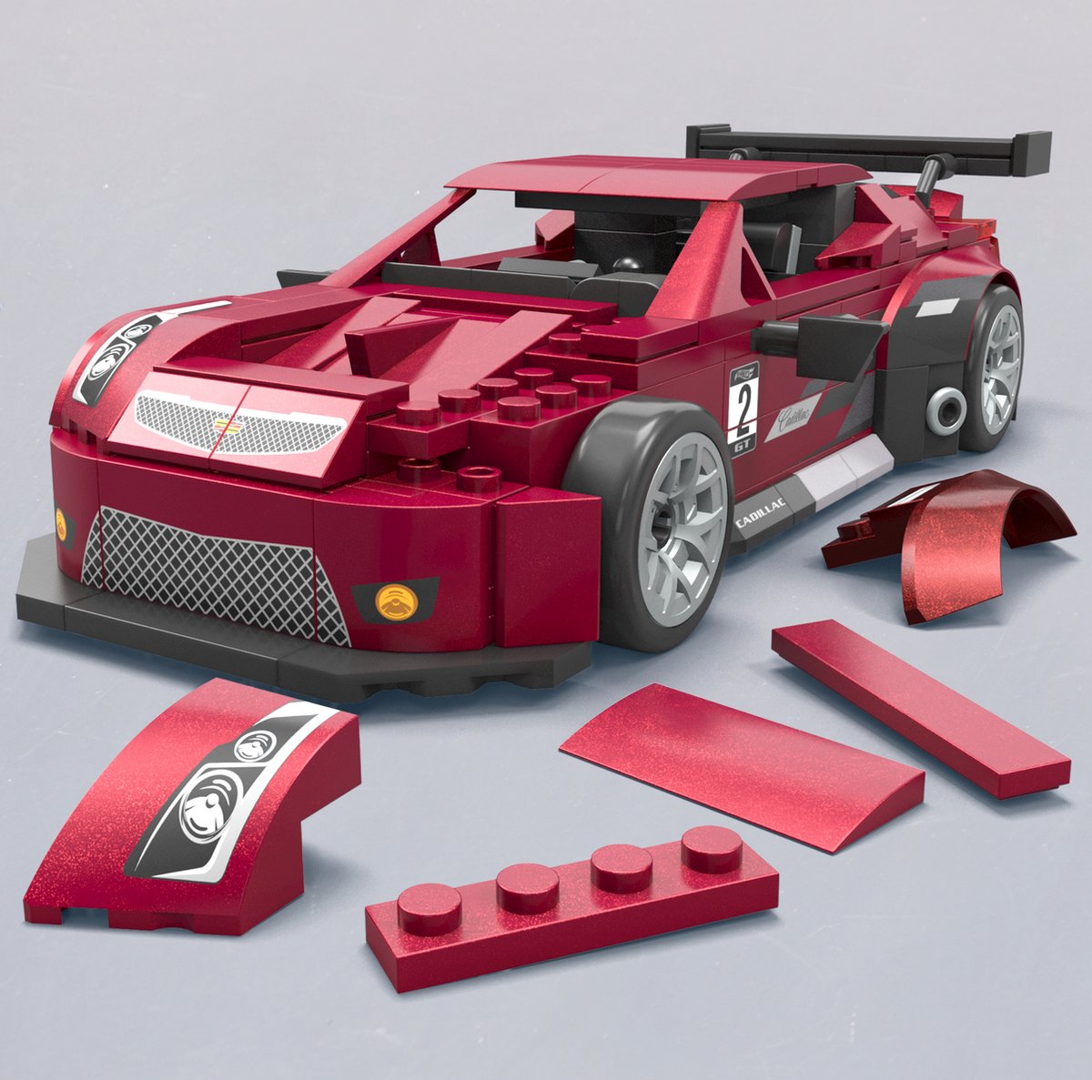 Mega escaparate hot wheels cadillac ats-v r - juguetes de construcción