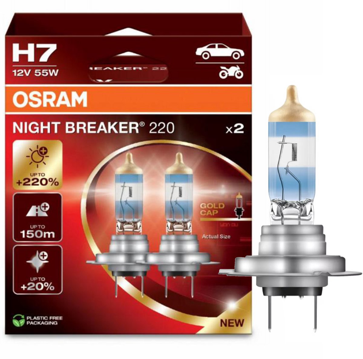 Osram interruptor nocturno 220 h7 64210nb220 conjunto