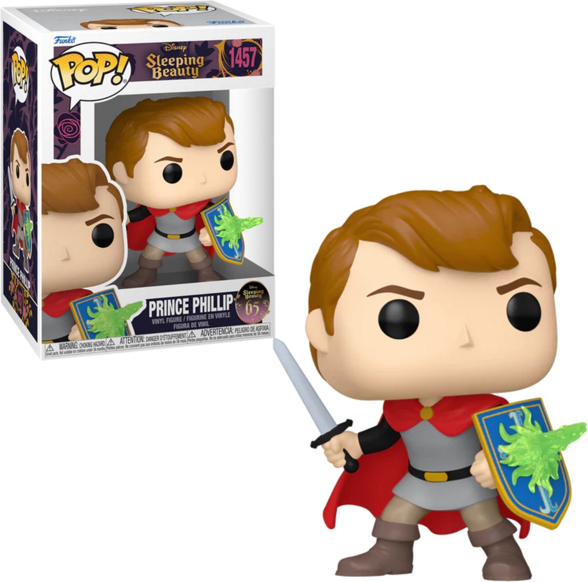 Funko figura de vinilo príncipe phillip de la bella durmiente 1457 pop! multicolor