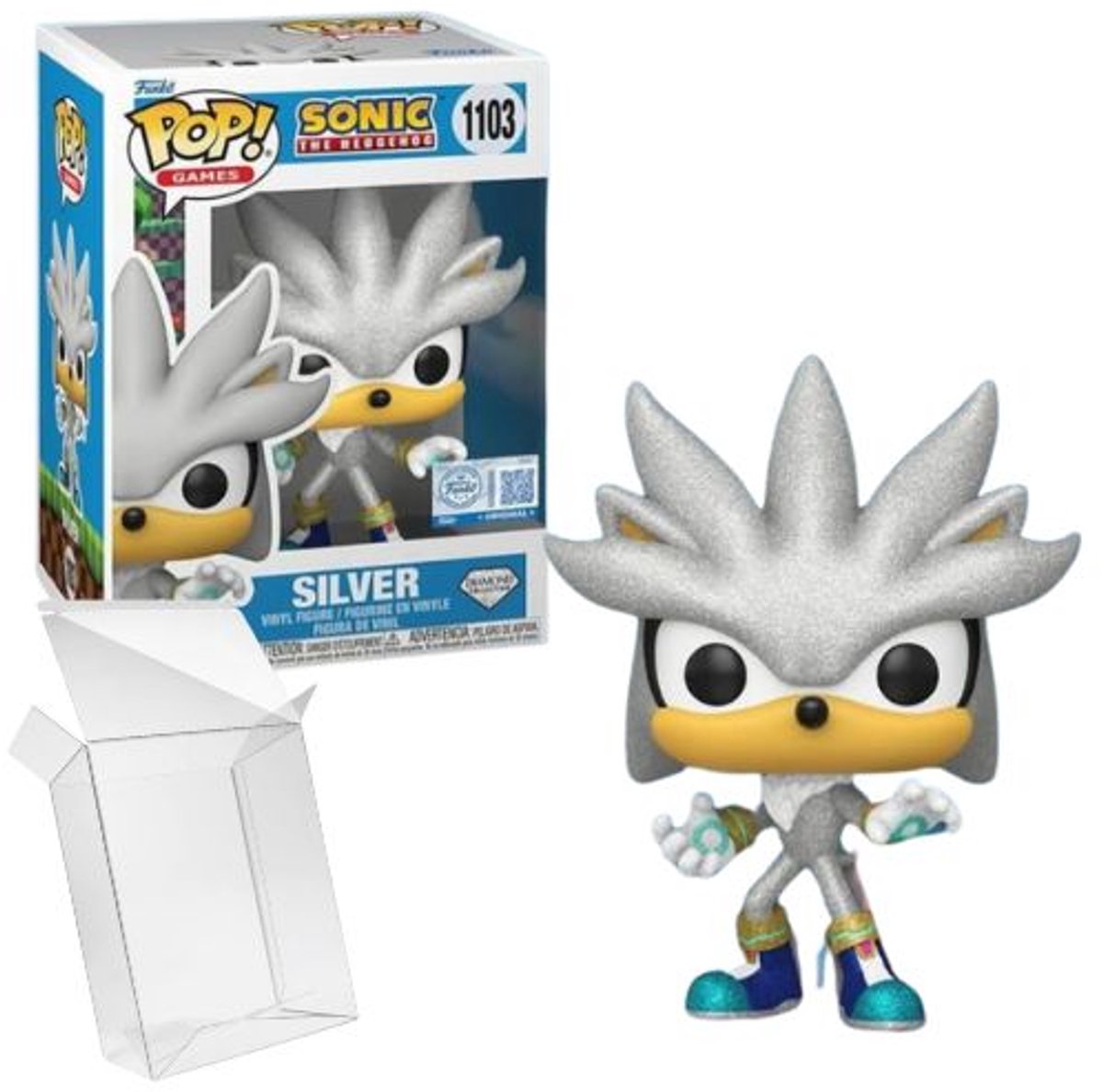 Funkopop! - giochi: sonico - argento #1103 diamante