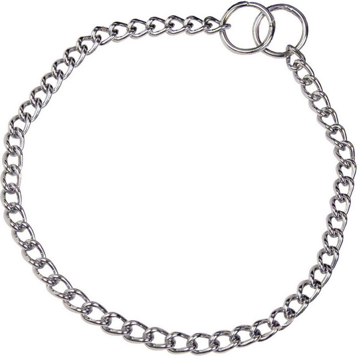Hs sprenger dog collar silver 2,5 mm links twisted (50 cm)