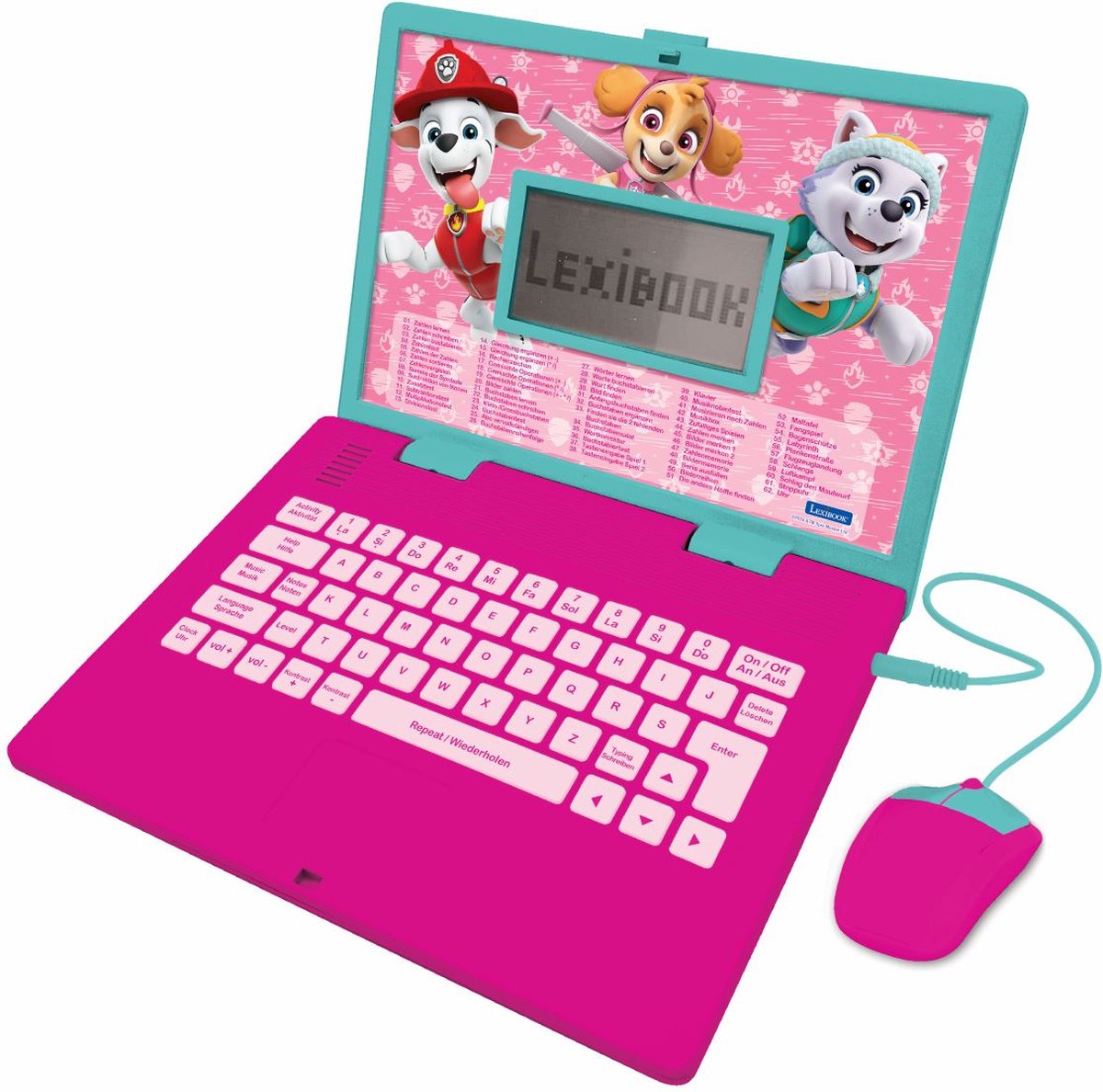Lexibook patrulla canina niñas portátil educativo bilingüe con 124 actividades (y las)