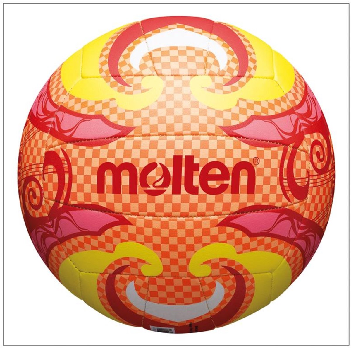 Voleibol de playa fundido - naranja rosa amarillo rojo