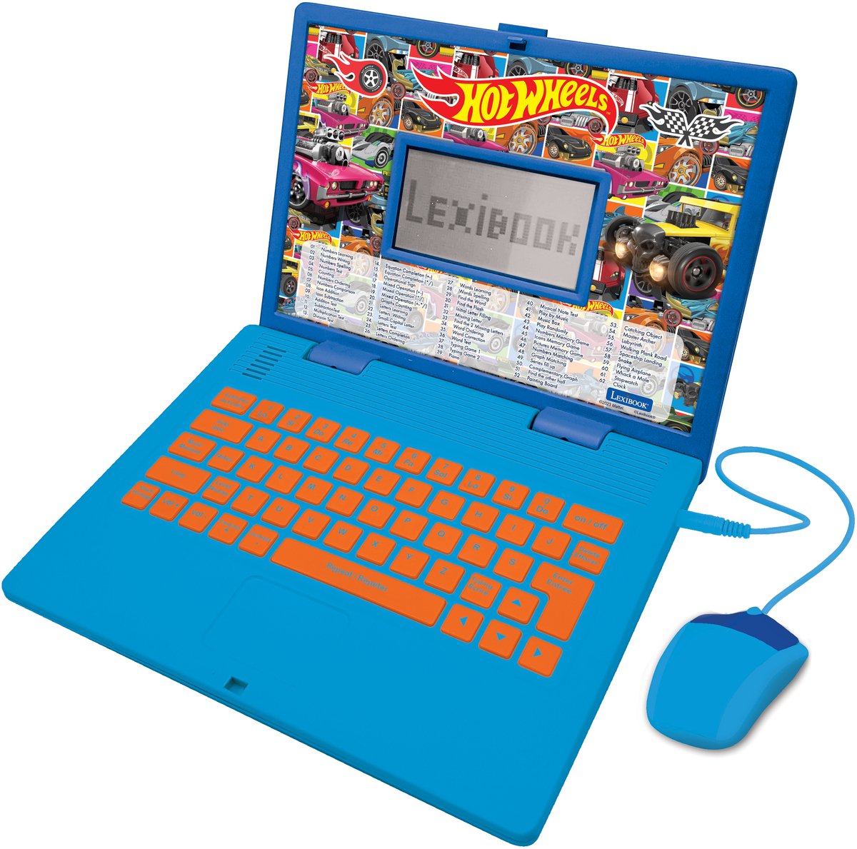 Laptop educativo bilingue Lexibook Hot Wheels – 124 attività in inglese e francese