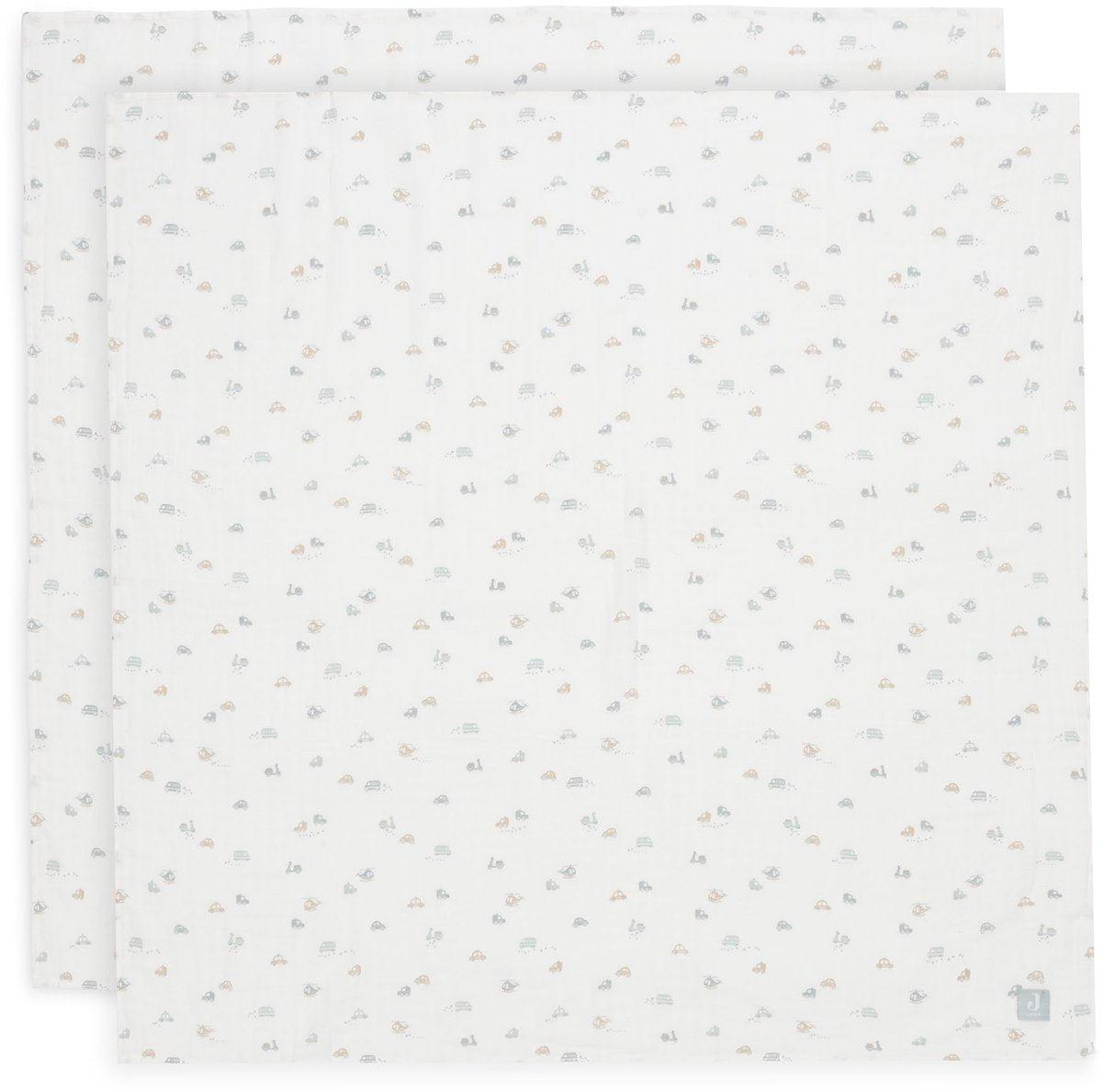 Jollein - paño hidrófilo grande 115x115cm - paño envolvente - algodón suave - 2 piezas - para llevar