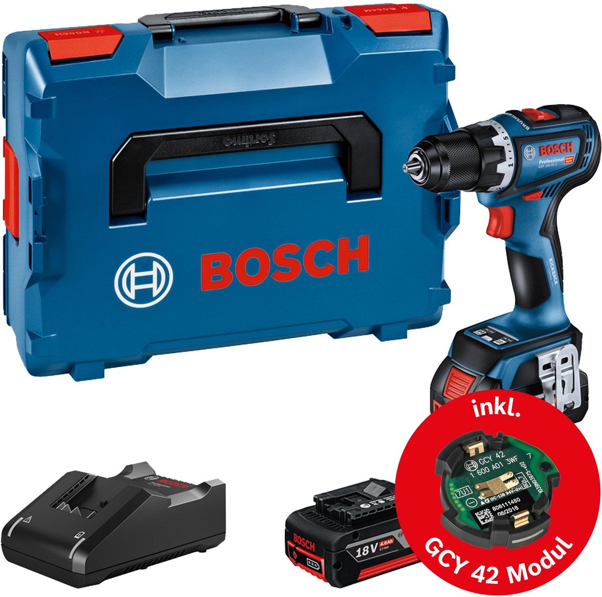 Bosch gsr 18v-90 c - accuschroefboormachine - 2x 18v 5.0ah accu's