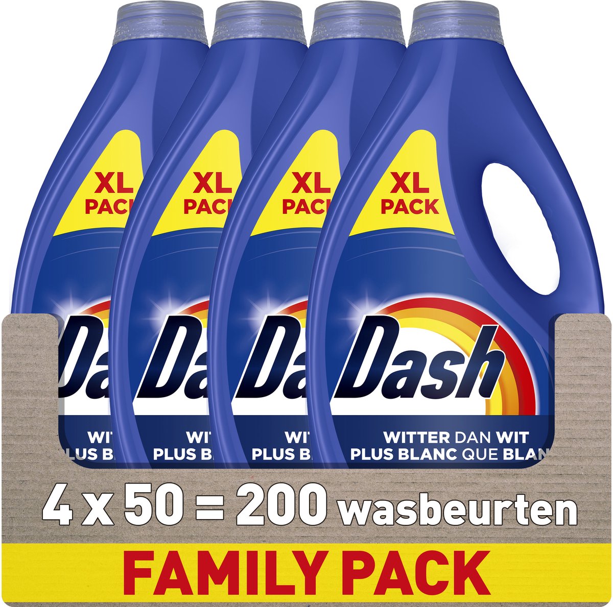 Detergente líquido Dash - más blanco que el blanco - 4 x 50 lavados