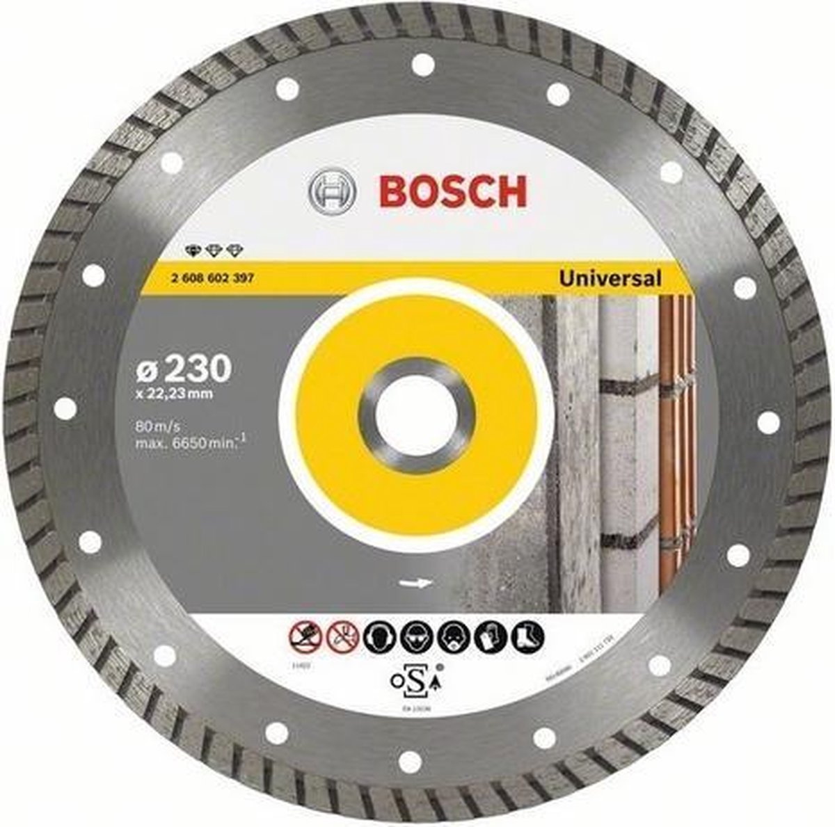 Bosch - disco de corte diamantado estándar para turbo universal 115 x 22,23 x 2 x 10 mm