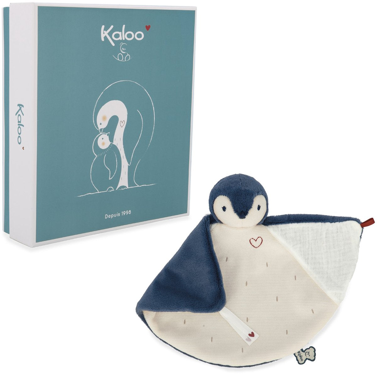 Kaloo - cómplices - peluche pingüino azul - 24 cm