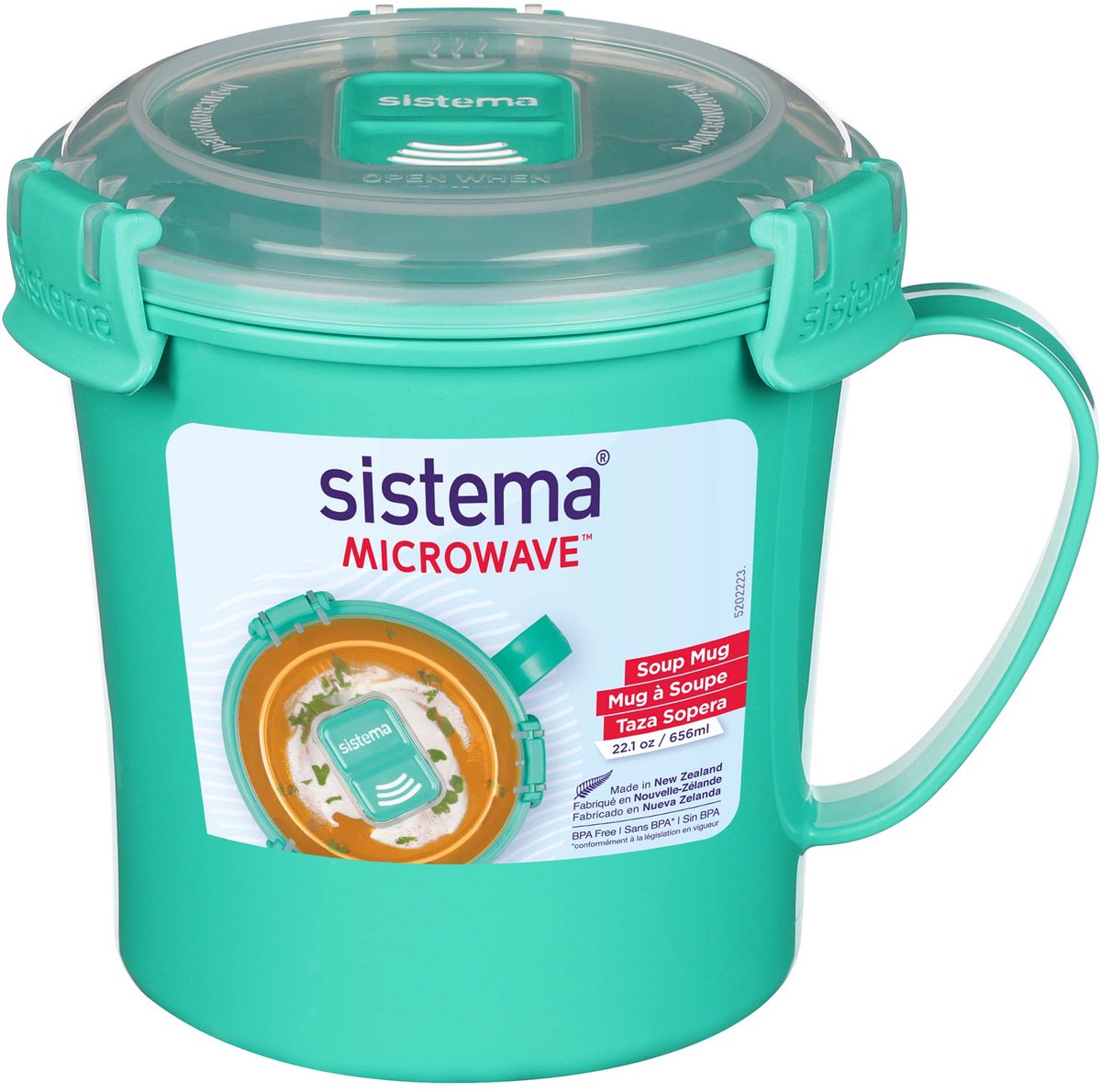 Tazza da zuppa colorata Sistema microonde media 656ml
