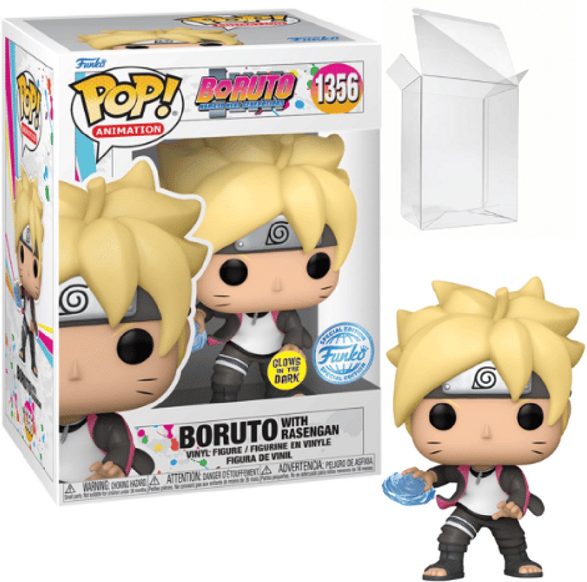 Funko pop animation: boruto naruto next generations - boruto with rasengan (glow in the dark) pop #1356