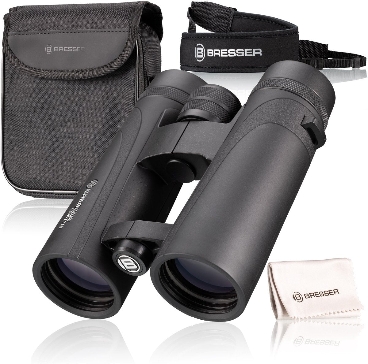 Prismáticos Bresser Corvette 8x42: resistentes al agua, prismas bak-4, revestimiento FMC, ideales para observar aves, caminar y hacer senderismo