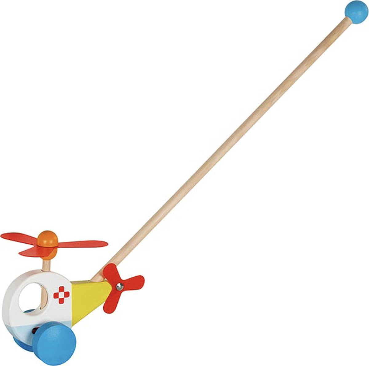 Goki Wooden Push Figure Elicopter