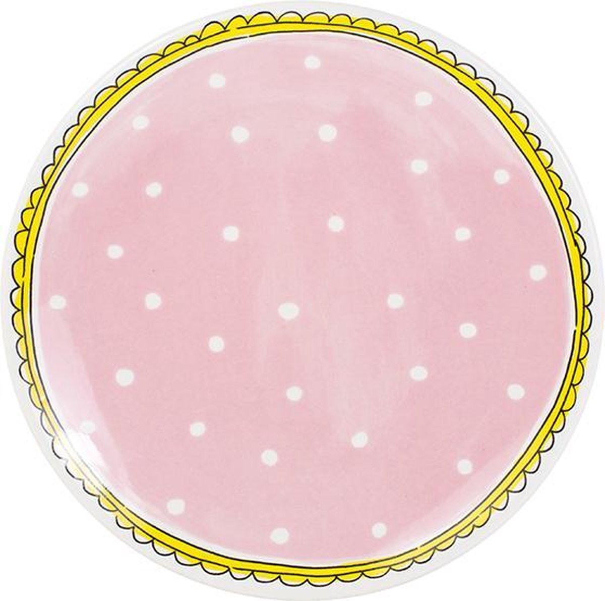 Amsterdam rubia poniéndose al día con un plato de lunares - ø 22 cm