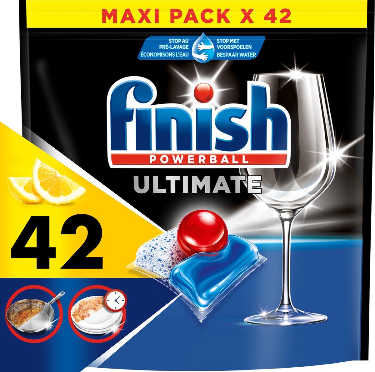 Finish ultimate all in one citroen vaatwastabletten - 42 capsules