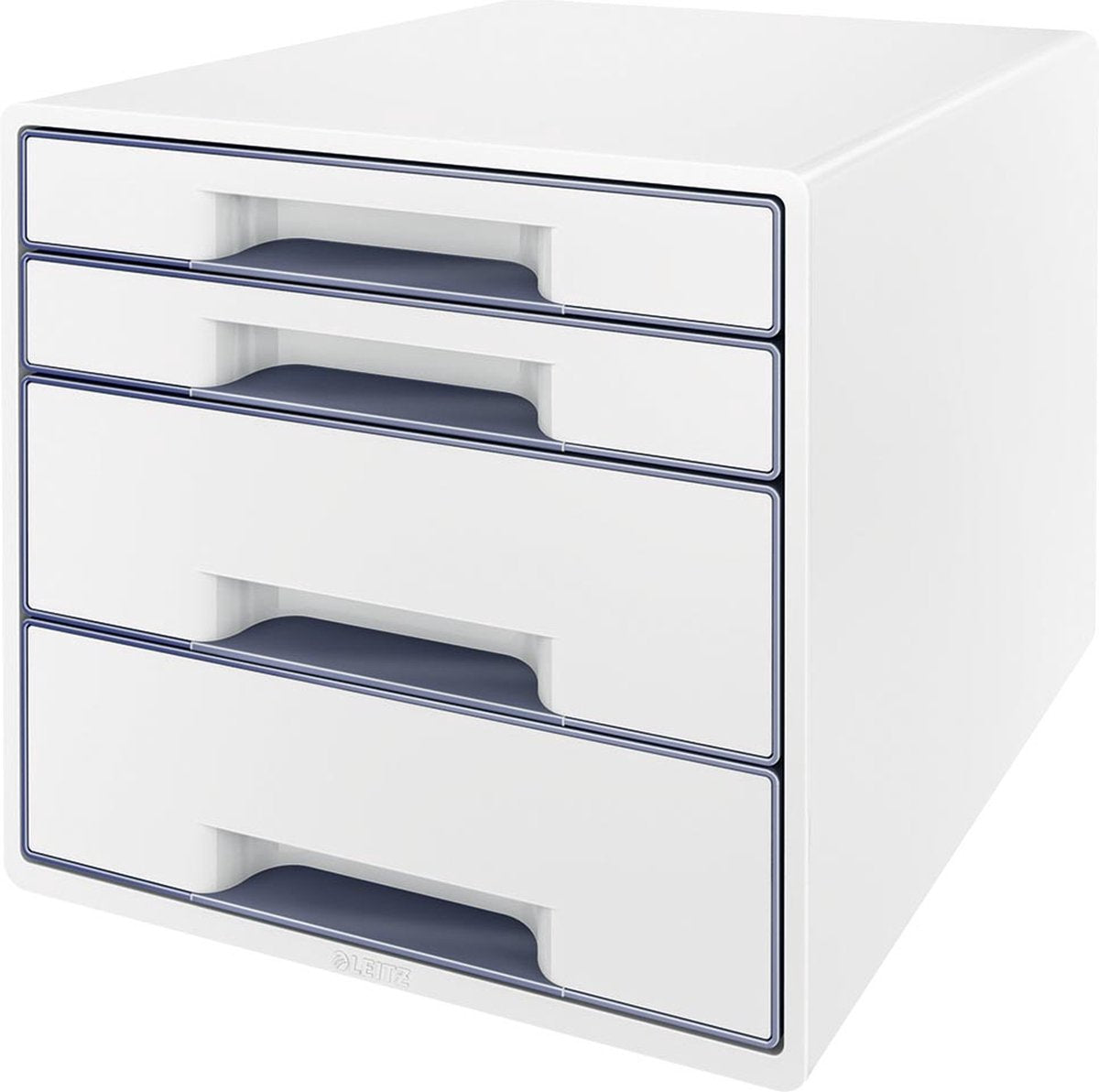 Leitz wow escritorio cubo 4 cajones blanco gris