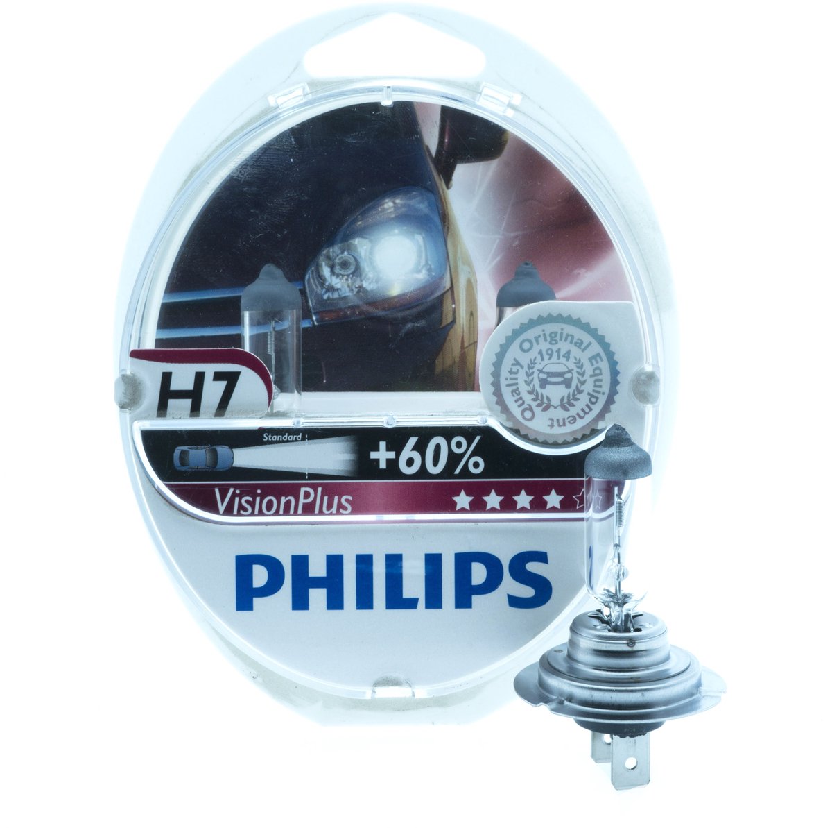 Lampada alogena Philips h7 per Ford, Opel e VW, 55w, 3250k, 1500lm, set da 2.