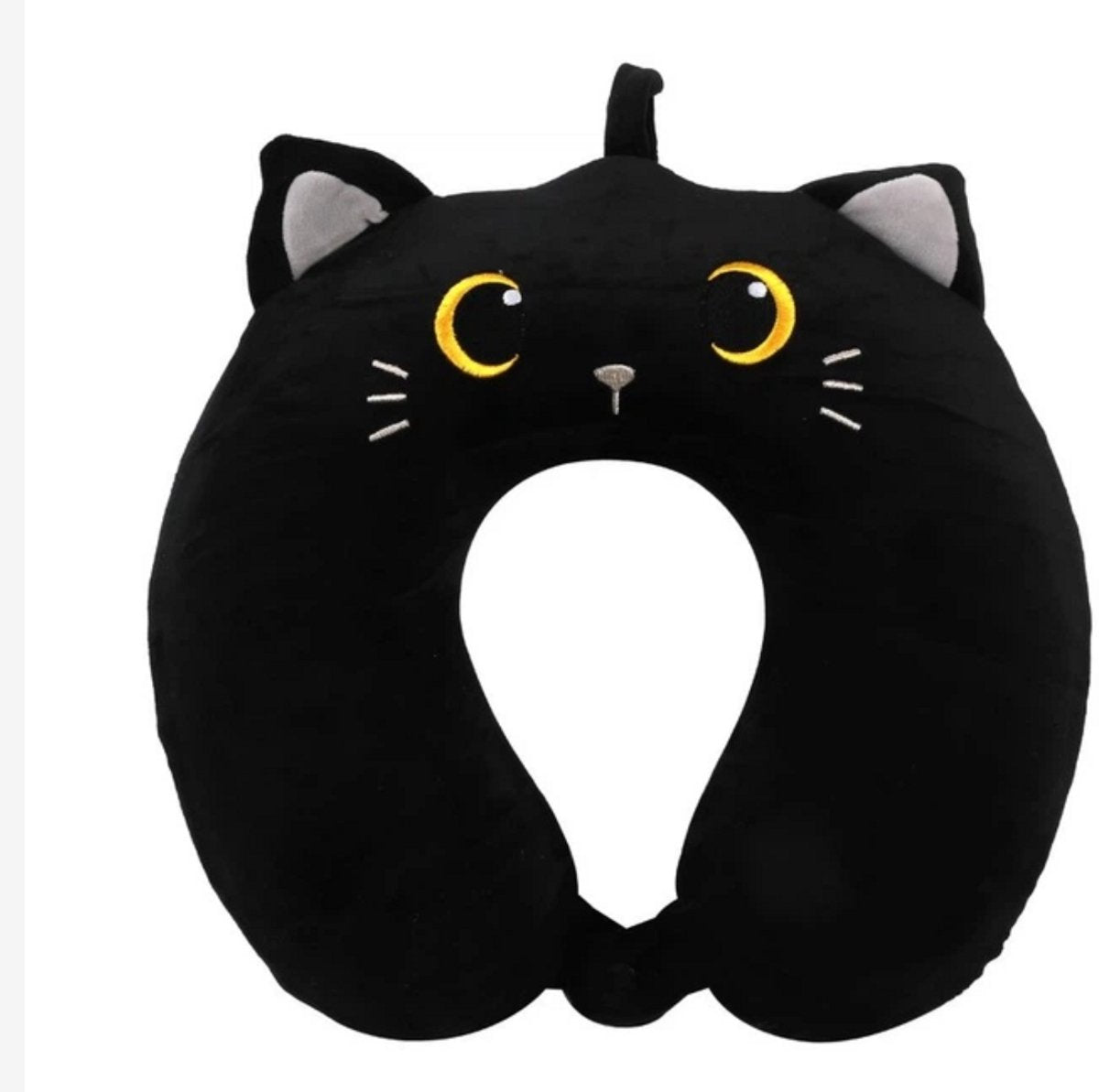 Cuscino cervicale totale gatto nero gatto nero 33 x 28 x 18 cm relax | cuscino per il collo unico