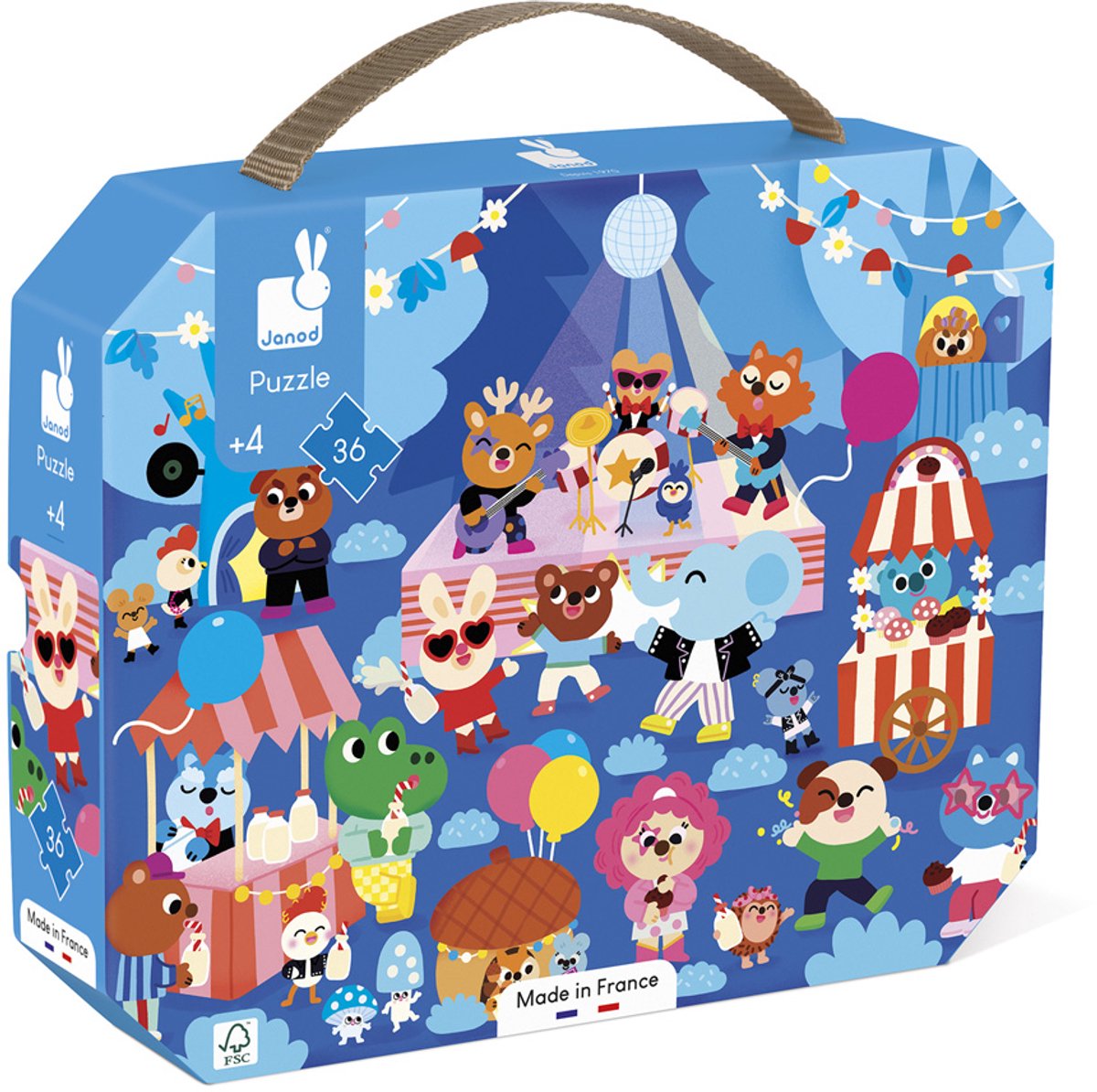 Janod - puzzle - party time - 36 pezzi