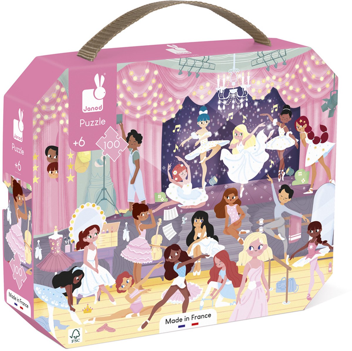 Janod - puzzle - ballerini - 100 pezzi