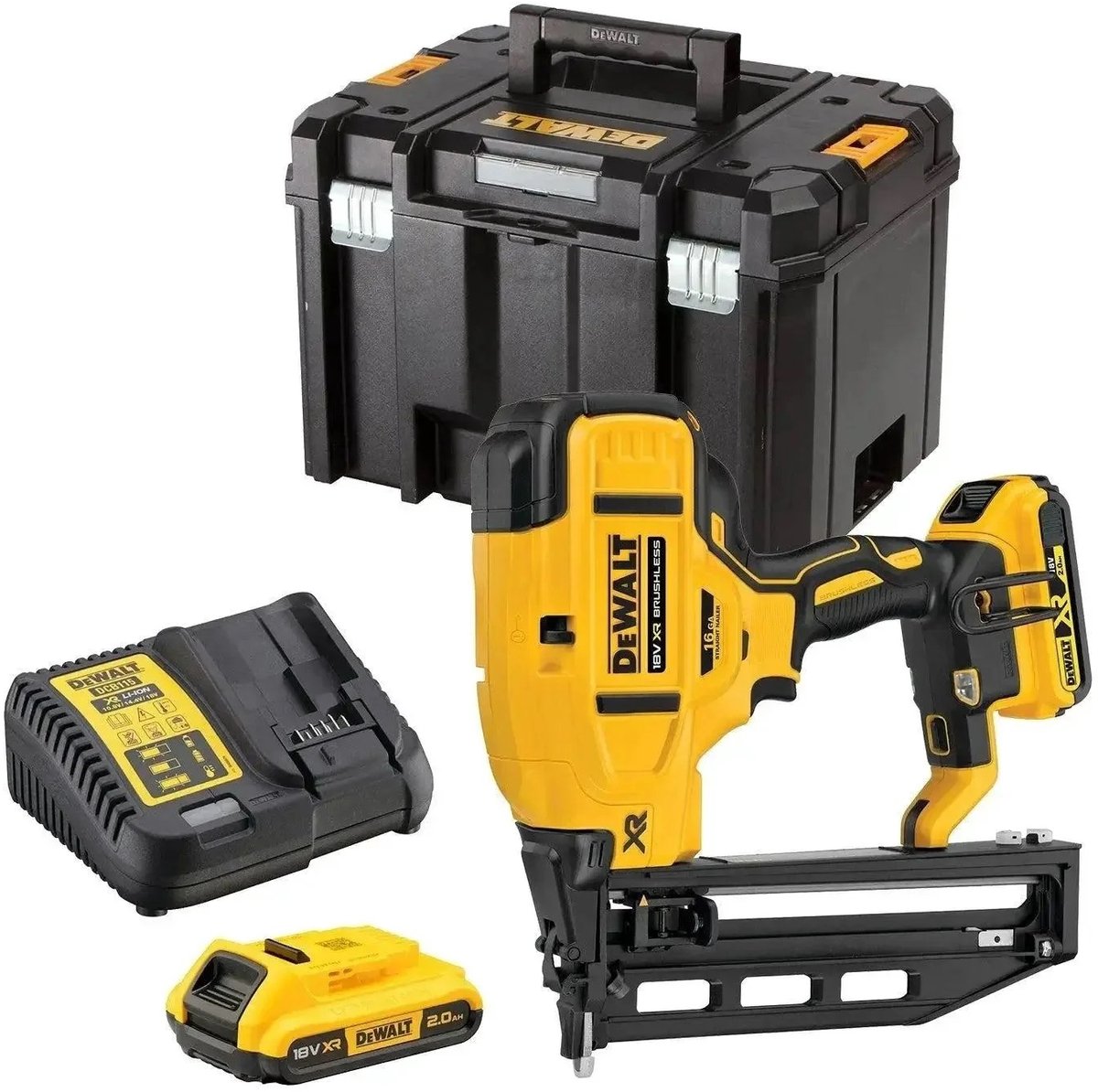 Clavadora de acabado a batería Dewalt dcn662d2 16ga 18v xr 2.0ah en tstak