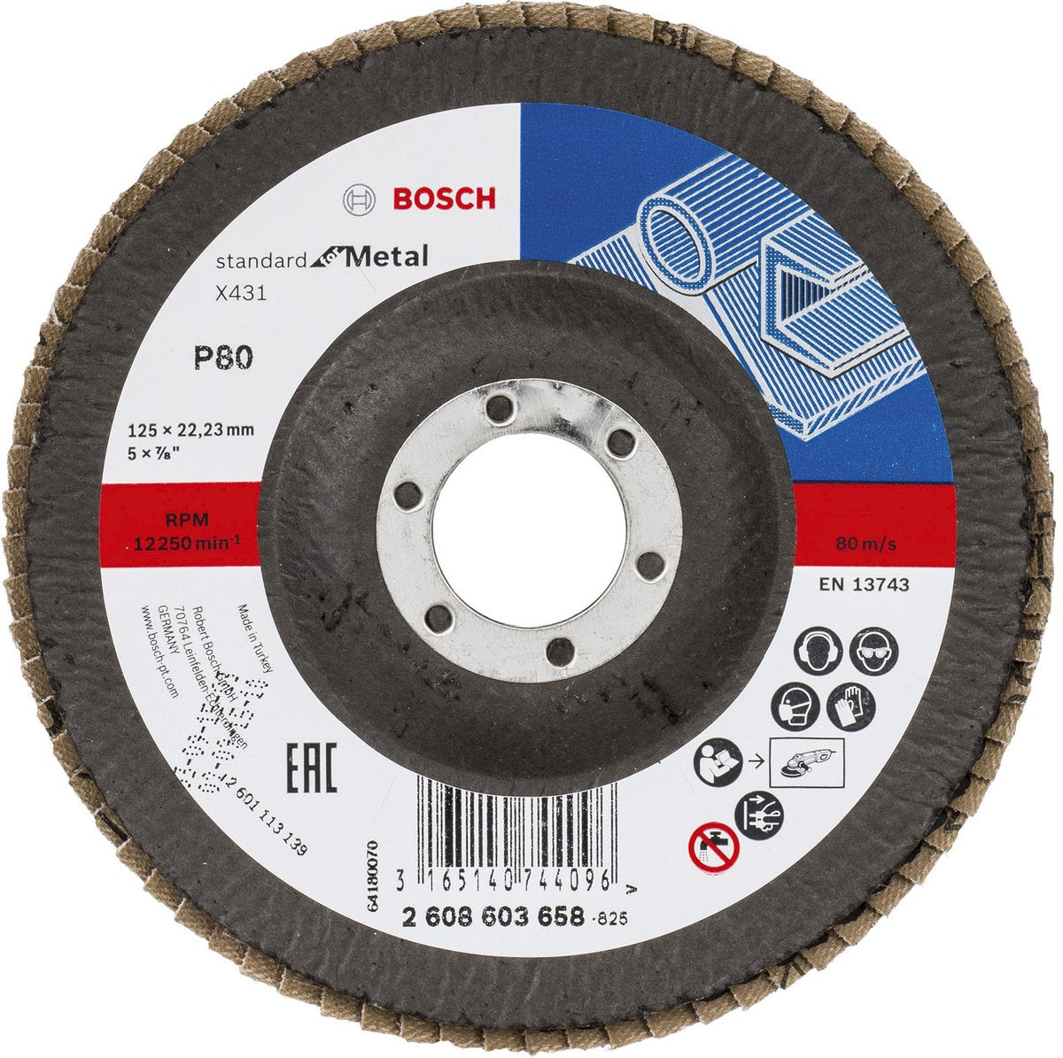 Bosch 1 disco de láminas 125 estándar metal 80