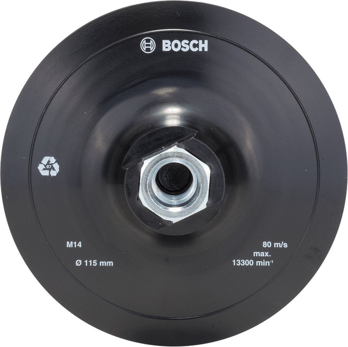 Hoja de lija de goma Bosch para amoladora angular - sistema de montaje con gancho - 115 mm