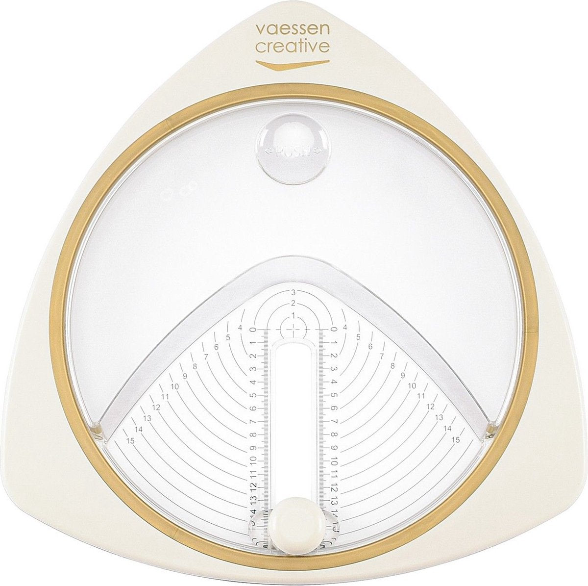 Vaessen creative cirkelsnijder - papiersnijder - verstelbaar - ivoor - diameter ø 15 cm - incl. 3 reservemesjes