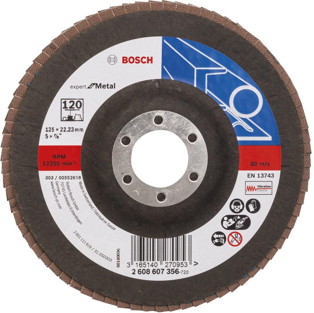 Bosch - disco de lijado de láminas 125 mm, 22,23 mm, 120