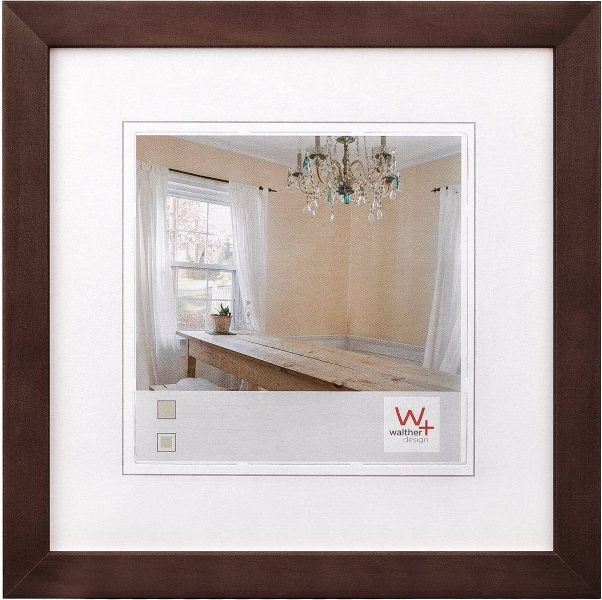 Peperoni Walther - cornice in legno - misura foto 15x15 cm - noce