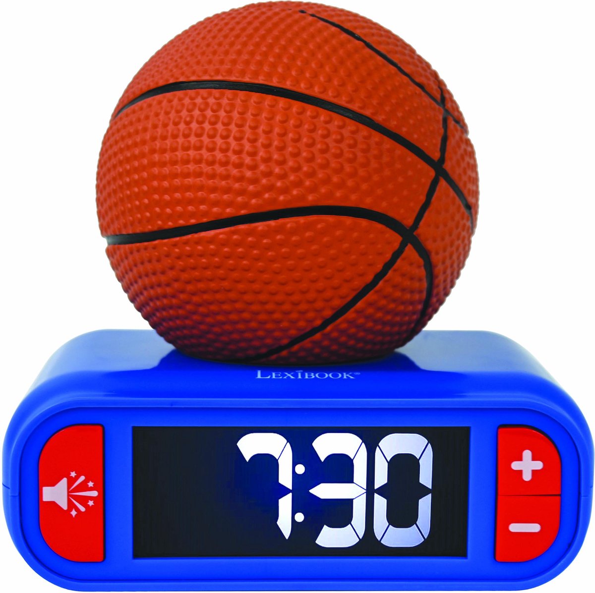 Despertador digital Lexibook con luz nocturna de baloncesto 3D y efectos de sonido