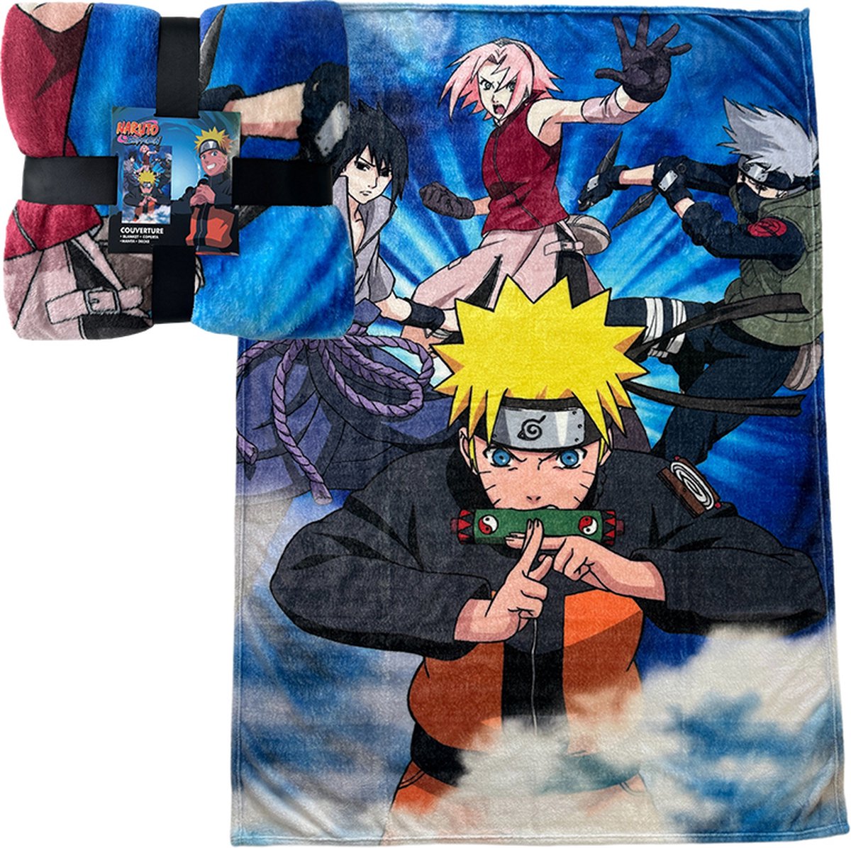 Konix Naruto - coperta in pile - 130x180 cm (plaid)