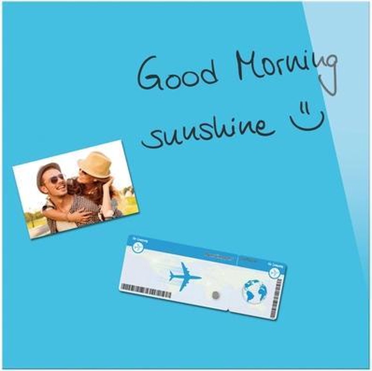 Sigel glasmagneetbord - be!board - 45x45cm - blauw - si-b1103
