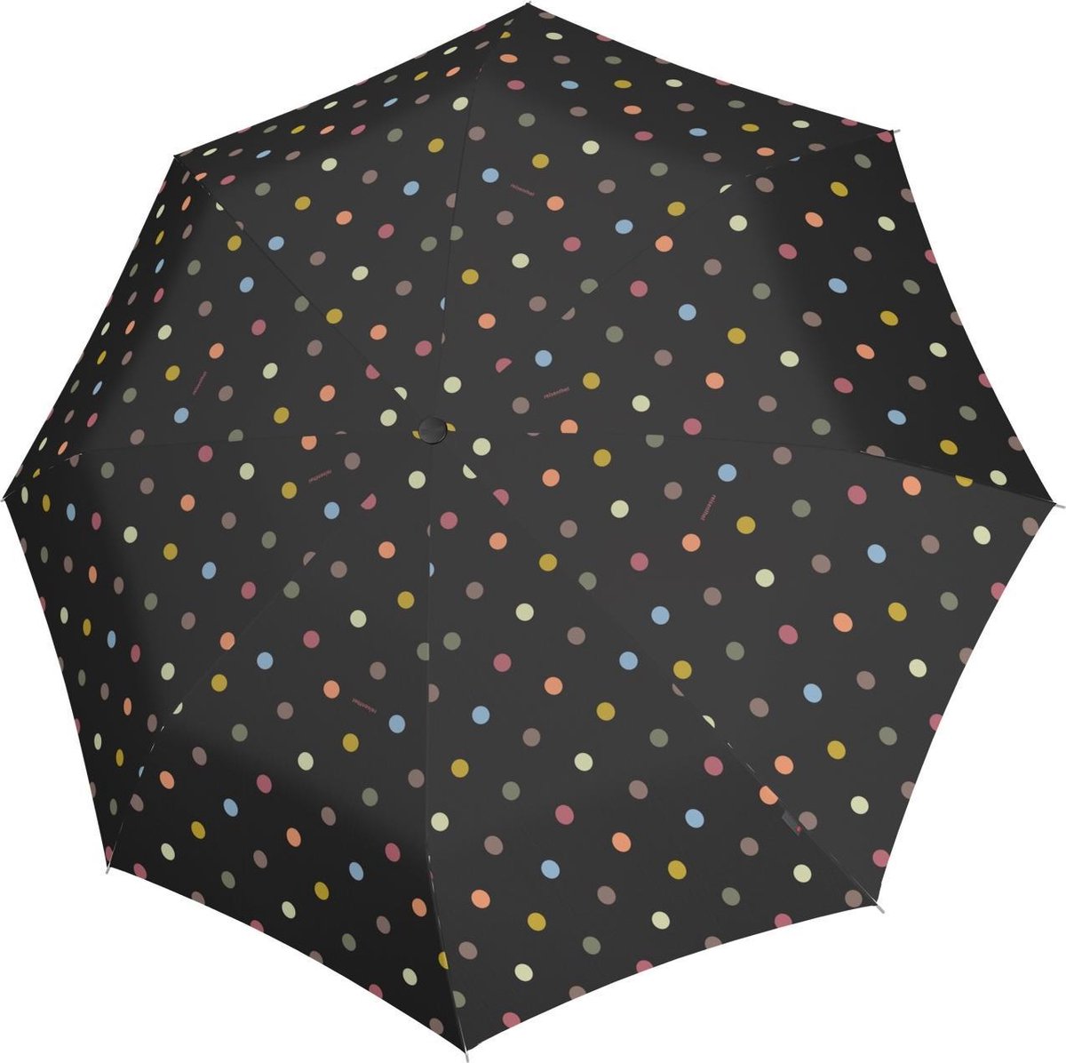 Ombrello pieghevole classico tascabile Reisenthel - ø 99 cm - pois neri