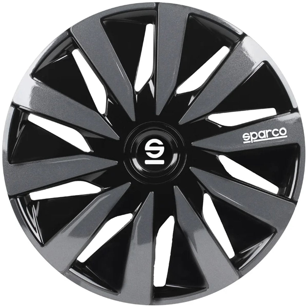 wieldoppen Lazio 15 inch ABS zwart grijs set van 4