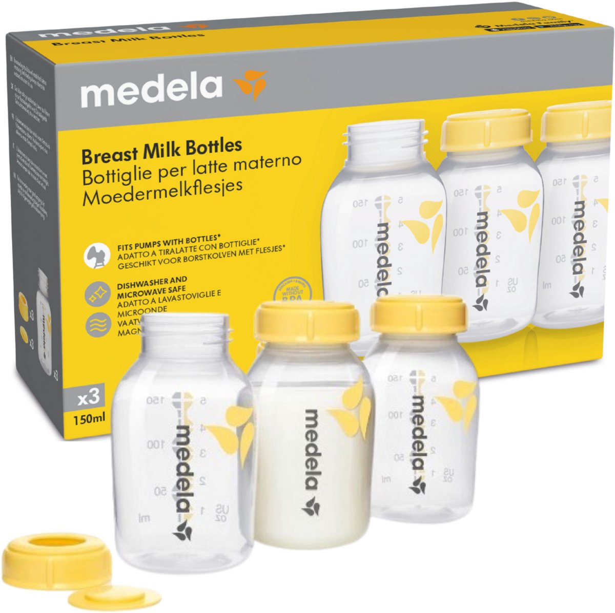 Medela serie - babyfles - 150ml - 3 stuks - veilige bewaring