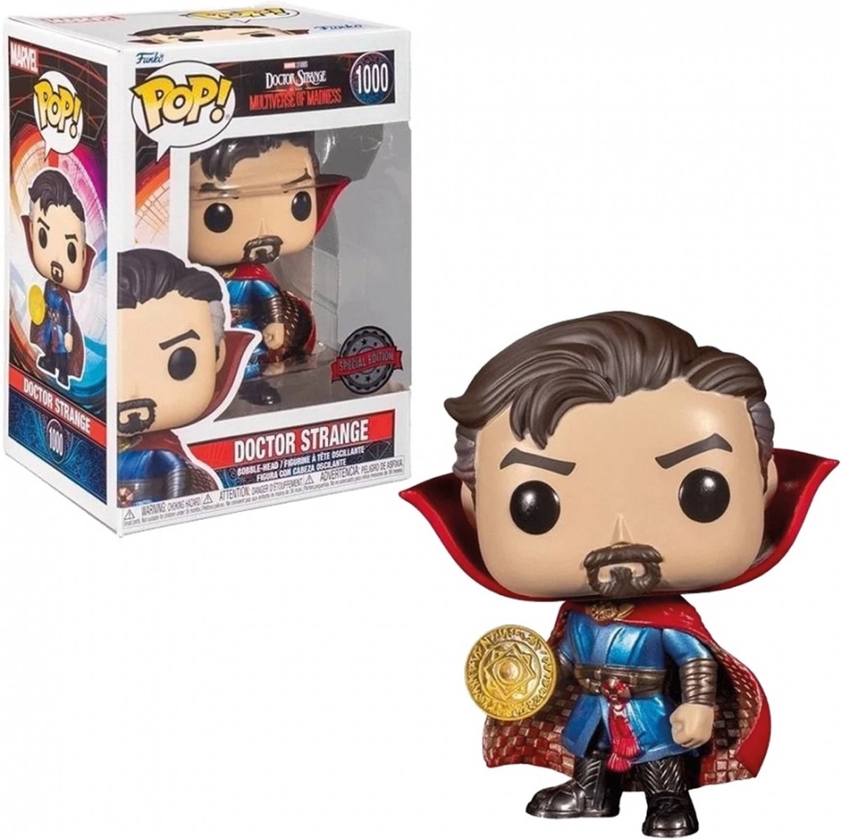 ¡Funko pop! marvel doctor extraño multiverso de la locura - doctor extraño #1000 edición especial exclusiva
