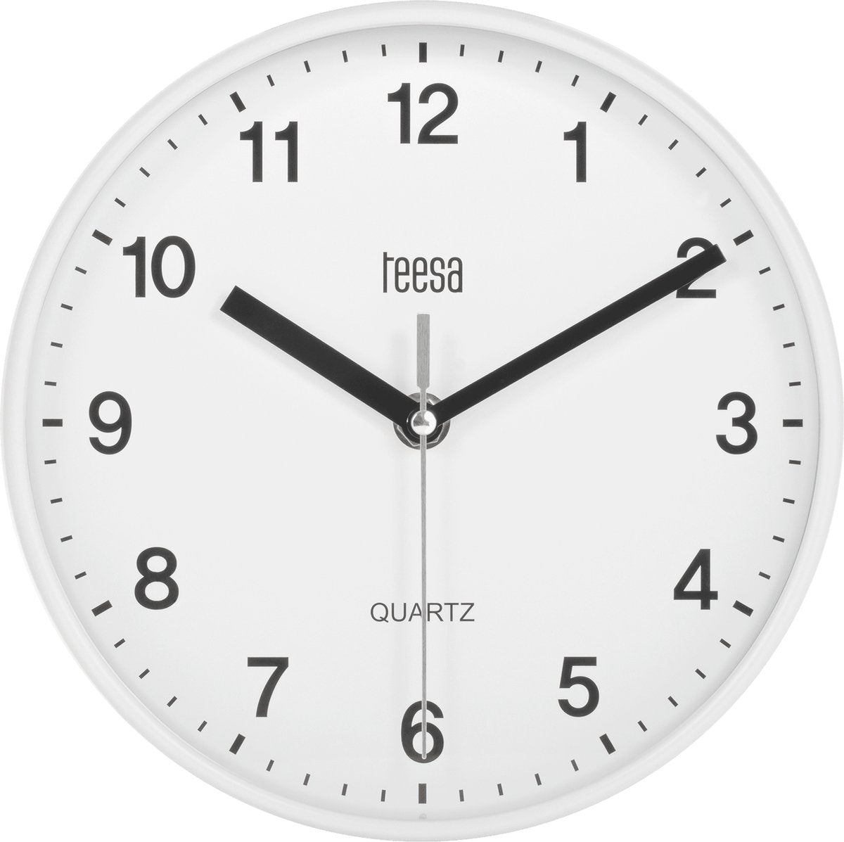 Teesa tsa0038 analoge wandklok 20 cm wit