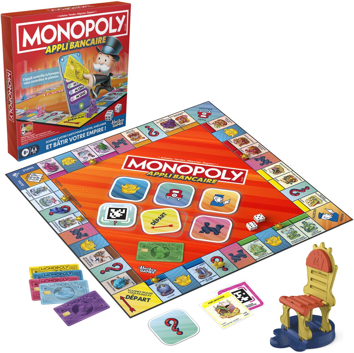 Banca móvil Monopoly - juego de mesa - Francés