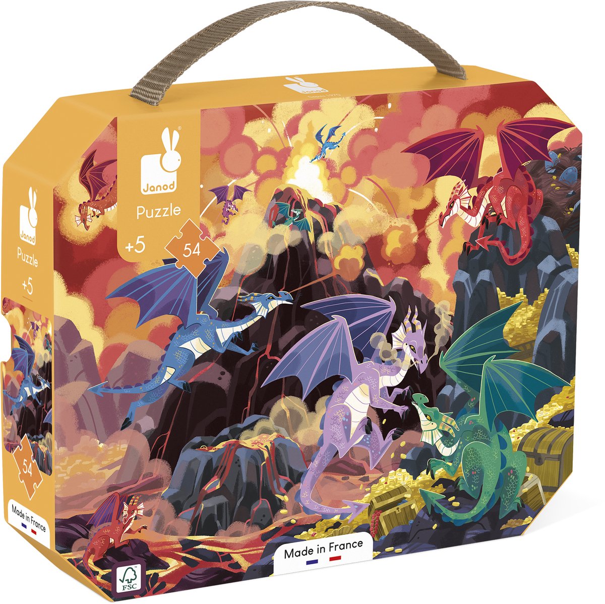 Janod - rompecabezas - dragones ardientes