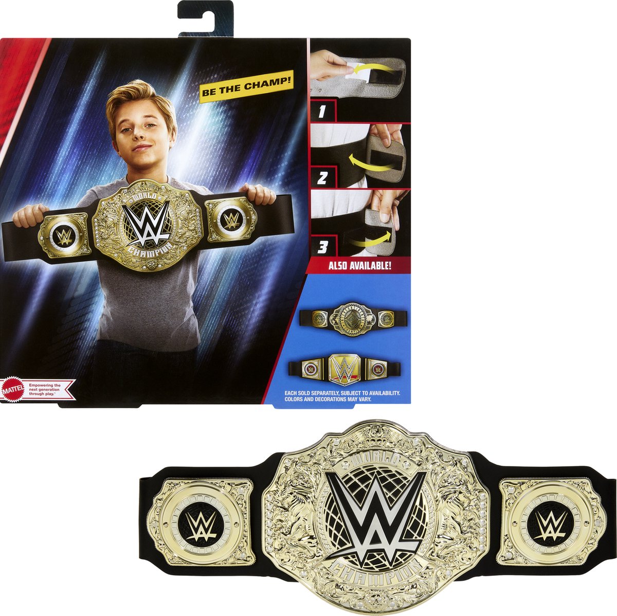Giocattolo cintura Mattel WWE Championship - Campionato mondiale dei pesi massimi.