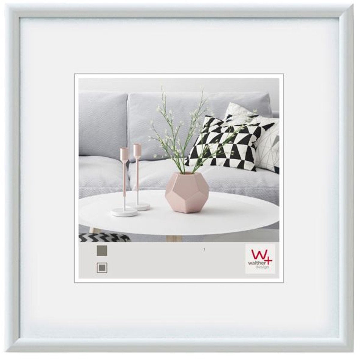 Walther galeria - marco de plástico - tamaño foto 30x30 cm - blanco