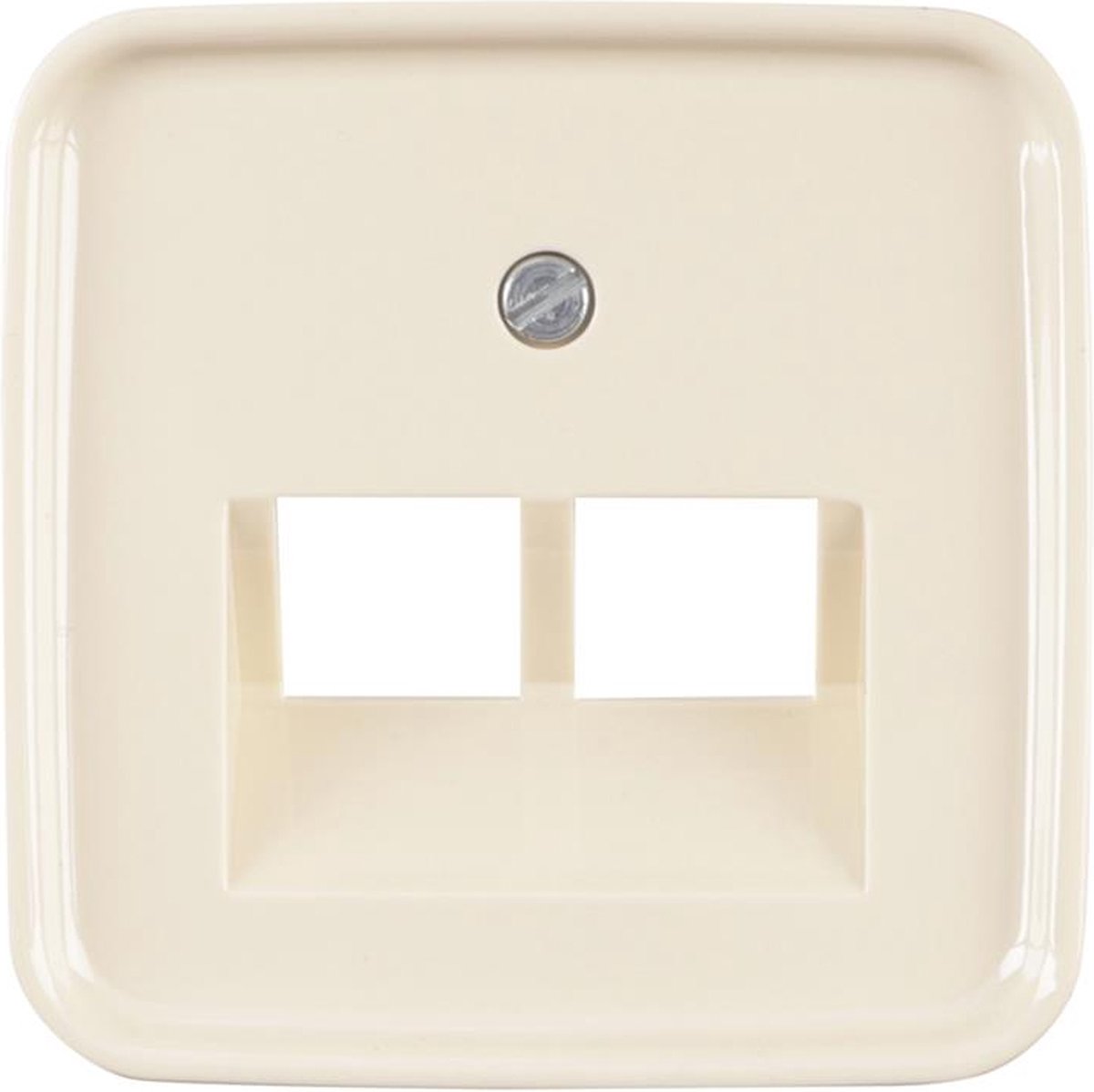 Busch-jaeger si plato central crema tel data 2x8pl