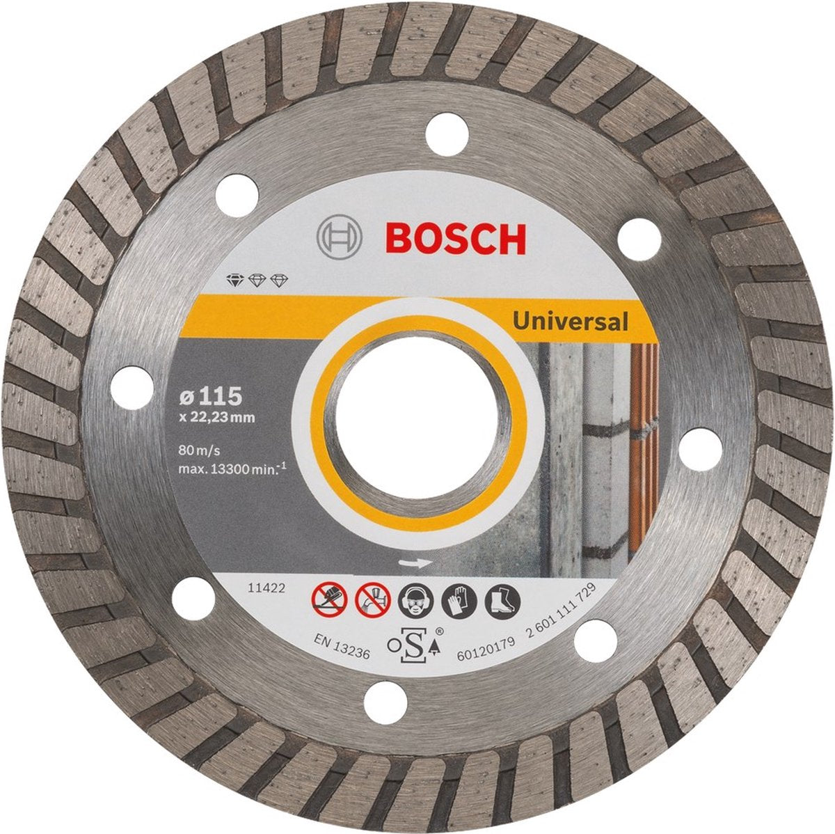 Bosch - disco de corte diamantado estándar para turbo universal 115 x 22,23 x 2 x 10 mm