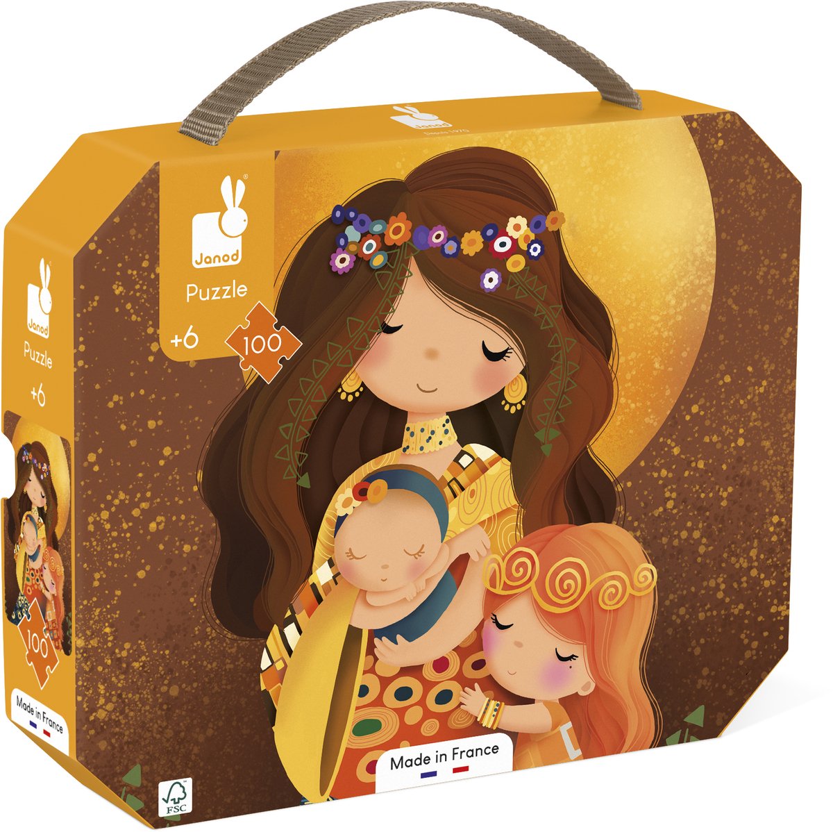 Janod - puzzle ispirato a Gustav Klimt - in custodia puzzle - 100 pezzi - adatto a partire dai 6 anni