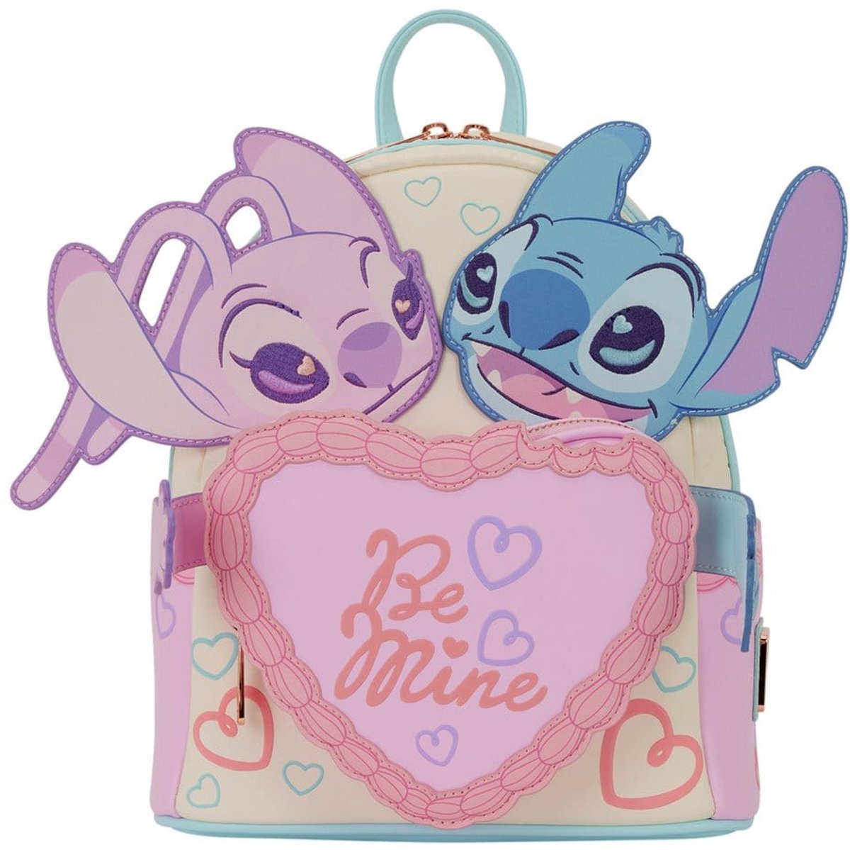 Loungefly disney stitch angel mini mochila be mine