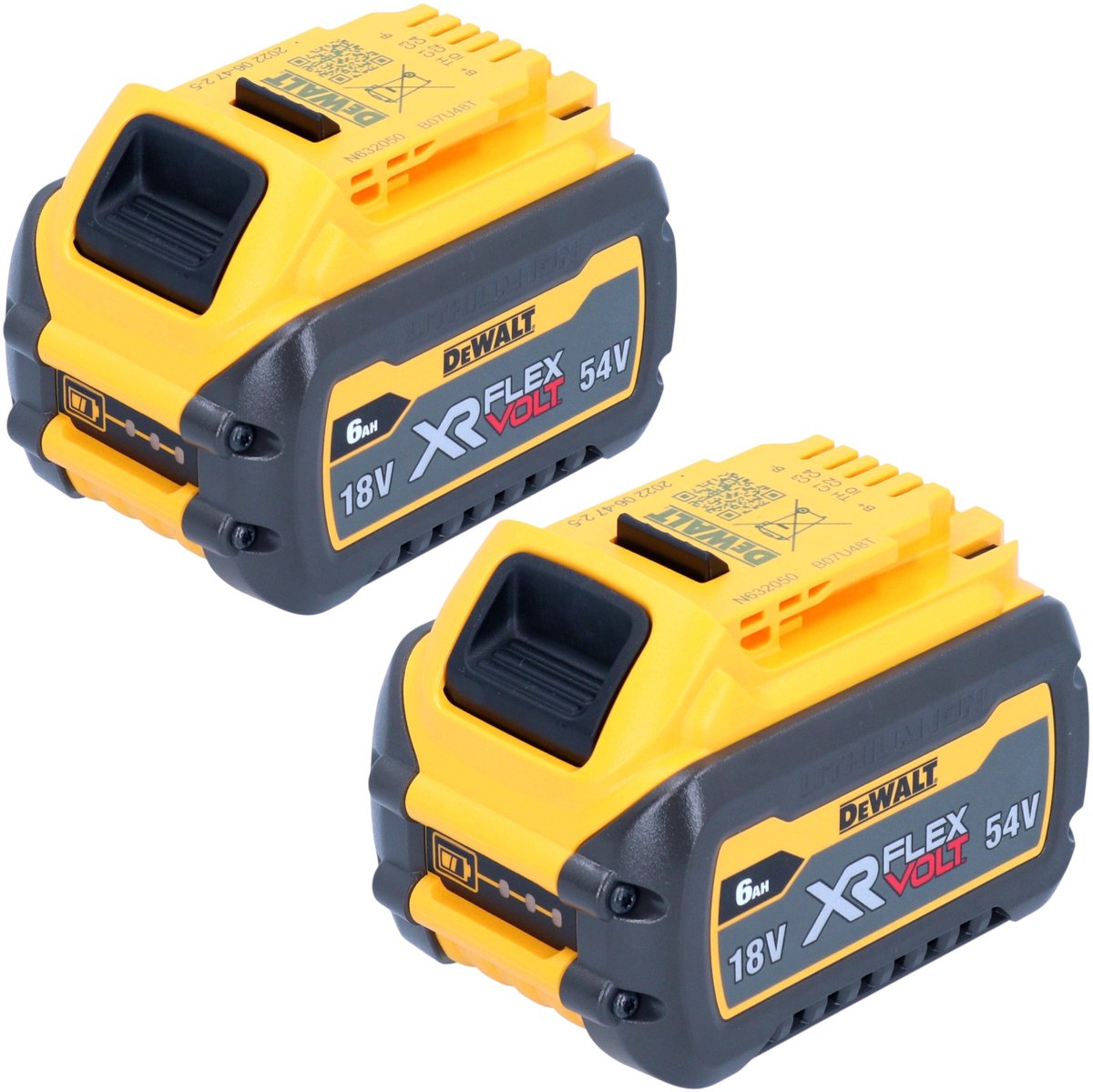 Dewalt dcb546t2 2x batteria 6.0ah 54v xr flexvolt