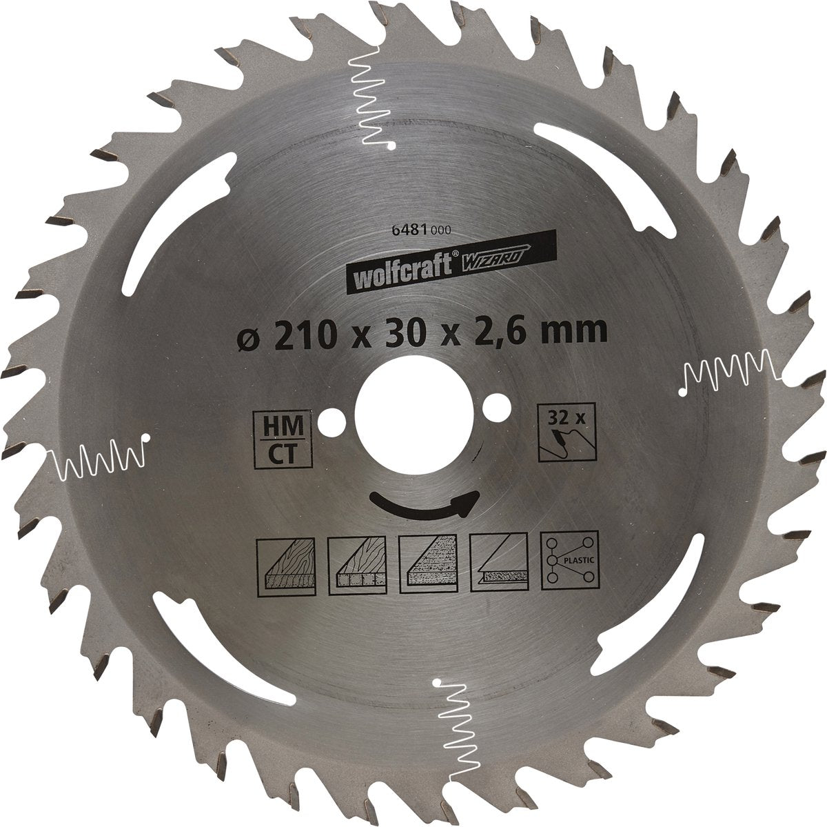 Wolfcraft - lama per sega circolare 210x30mm - 32 denti - lama per sega circolare - serie argento - 6481000